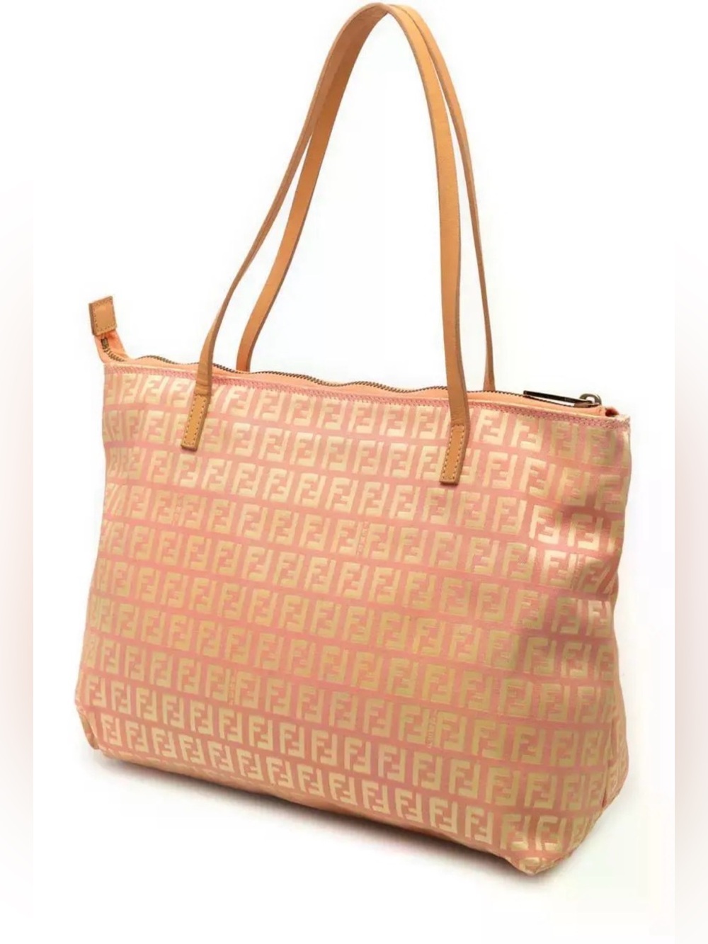 FENDI Zucca Pink Canvas Tote - Picture 3 of 8